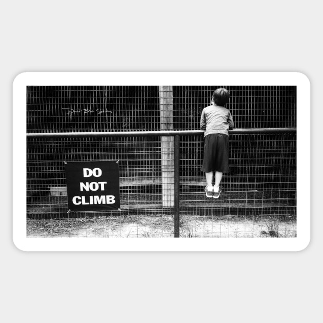 Do Not Climb Sticker by davidbstudios